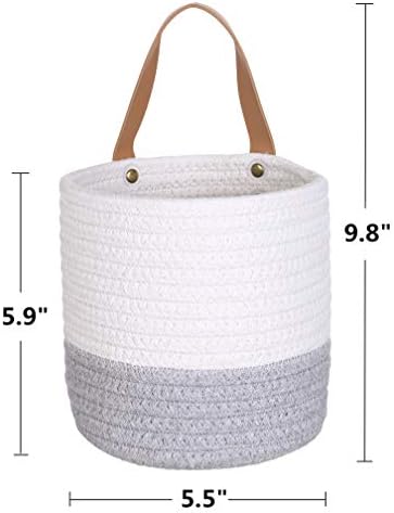 2 pcs Small Wall Hanging Storage Baskets, wall decor organizer, 6” × 6.3" - Image 2