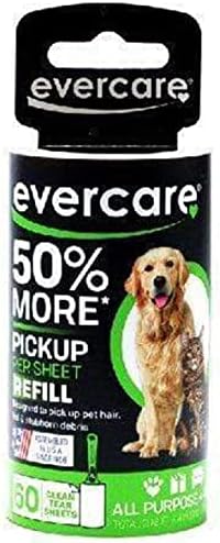 Evercare Pet Lint Roller Refill Extra Sticky All Purpose Use 60 Easy-Tear by Evercare