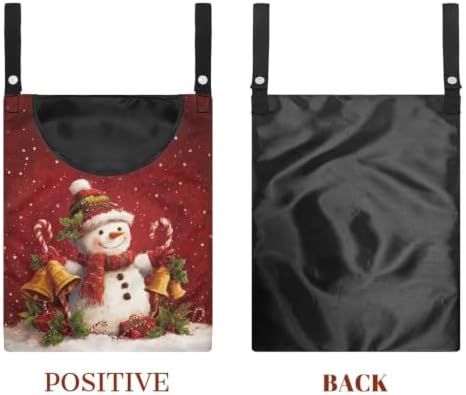 Red Snowman Clothes Pin Bags Christmas Clothespin Bag Holder Clothespin Holder - Image 7