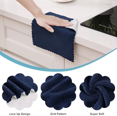 Homaxy 12 Pack Super Soft Dish Cloths - Image 2