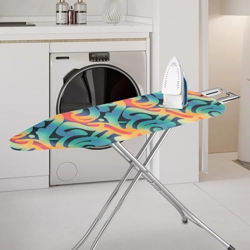 Abstract Swirl Print Stain Resistant Polyester Ironing Covers, Ethnic Spiral - Image 2