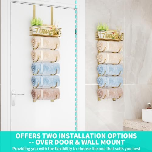 HapiRm Towel Racks for Bathroom Storage - Image 3