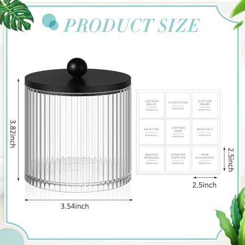 4 Pcs Plastic Holder Dispenser Bathroom Jars - Image 2