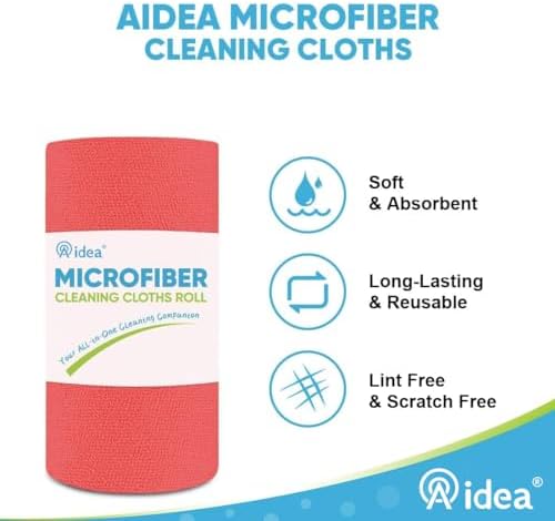 AIDEA Microfiber Cleaning Cloth-330 Sheets 6 Roll - Image 3