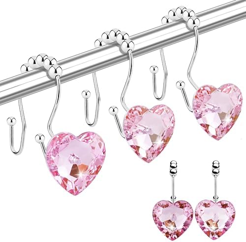 Shower Curtain Hooks Rings for Bathroom by Yapicoco