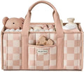 Blissful Diary Checkered Diaper Caddy Organizer, Storage Basket by BlissfulDiary