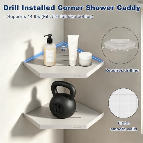 NearMoon Bathroom Shower Caddy 2 Pack, 304 Stainless Steel Shower Organizer - Image 4