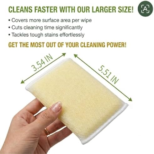 6-Pack PuoWeo Kitchen Sponges Non-Scratch Heavy Duty Dish Sponge Cleaning - Image 3