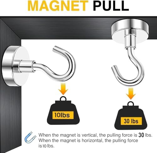 DIYMAG Magnetic Hooks, Strong Magents 75 Pack 30lbs - Image 3