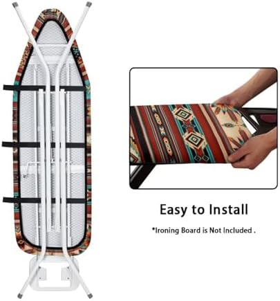 GLENLCWE Tribal Native Aztec Stripe Ironing Board Cover, South Style Iron Pad - Image 4