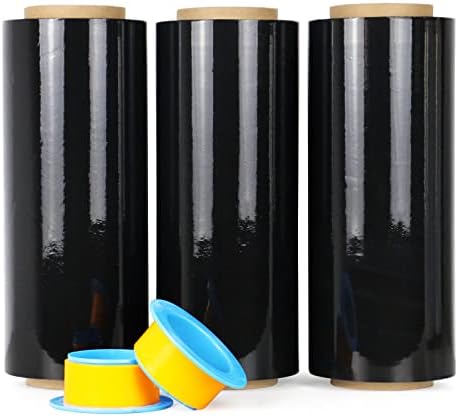 BOMEI PACK Black Stretch Wrap Industrial Strength by BOMEIPACK