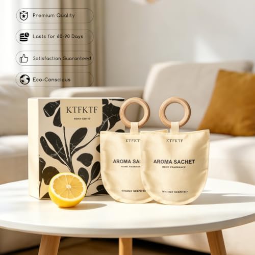 2 Pack Lemon Scented Sachets for Drawers and Closets - Image 5