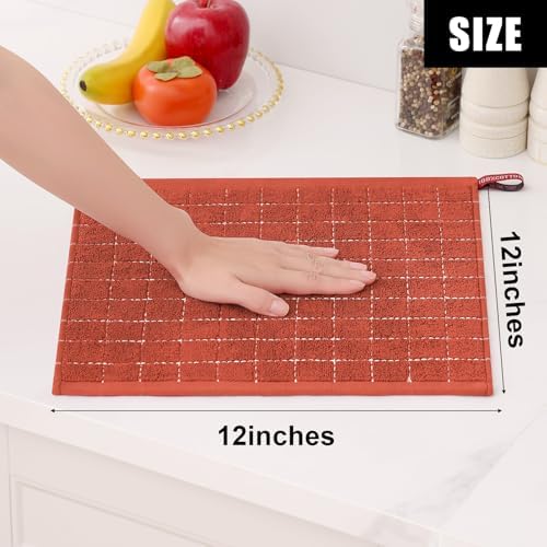 Homaxy 100% Cotton Terry Kitchen Dish Cloths, 6 Pack - Image 5