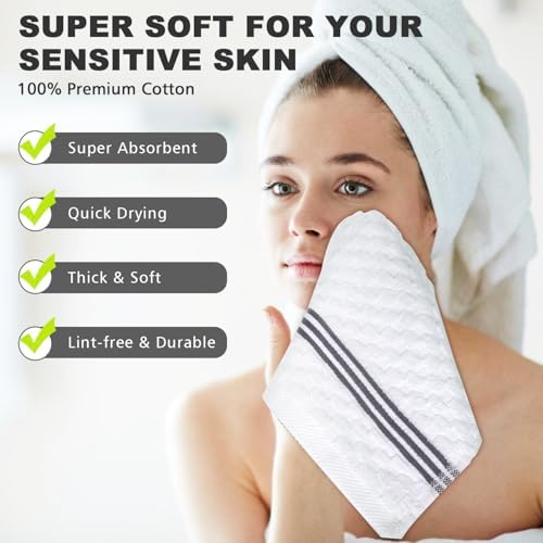Washcloths Set, 12x12 Inch - Image 3