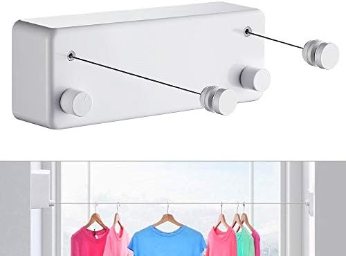 JOOM Retractable Clothesline Indoor, Dual 2 x 13.8 FT Clothes Lines by JOOM