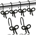 Bow Decorative Shower Curtain Hooks, Rustproof Metal Bowknot Shower Curtain by JTDTH