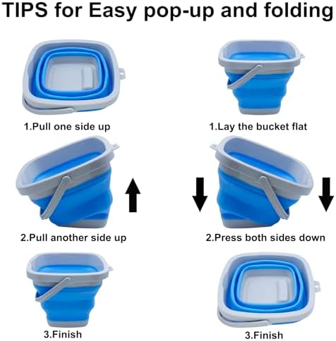 CHILDLION Collapsible Bucket 5L, Foldable Mop Bucket Car Wash Buckets - Image 3
