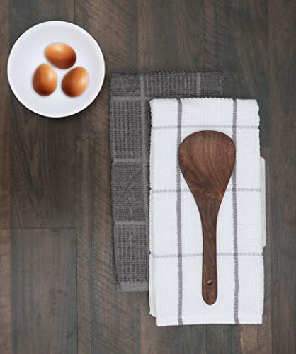 AMOUR INFINI Kitchen Towels Pack of 4, Terry Cotton Dish Towels, Ultra Absorbent - Image 4
