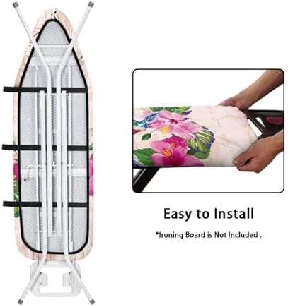 GLENLCWE Blue Hummingbird Hibiscus Music Note Ironing Board Cover Full Size - Image 4