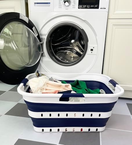 SAMMART 42L Collapsible Plastic Laundry Basket - Image 2