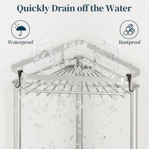 Consumest Corner Shower Caddy Stand - Image 2
