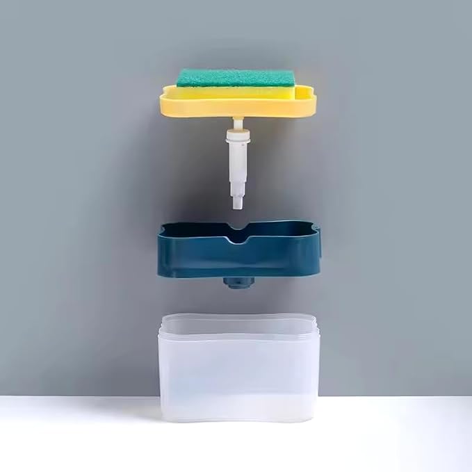 Countertop Kitchen Dish Soap Dispenser and Sponge Holder.Sink Dish Washing Soap - Image 9