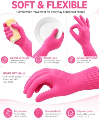 Disfore Rubber-Gloves Dishwashing Gloves - Image 6