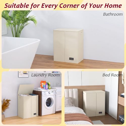 135L Laundry Hamper 2 Section, Large Laundry Hamper - Image 7