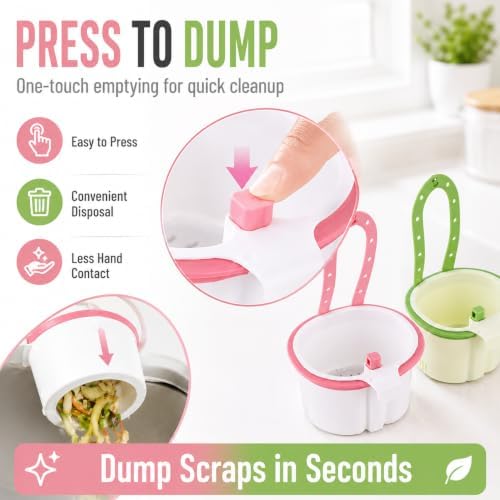 2 Pack Cactus Kitchen Sink Strainer Basket, Hanging Sink Drain Basket - Image 5