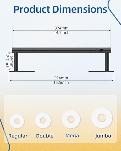 RUACQ Paper Towel Holder Under Cabinet, Stainless Steel, Matte Black - Image 6