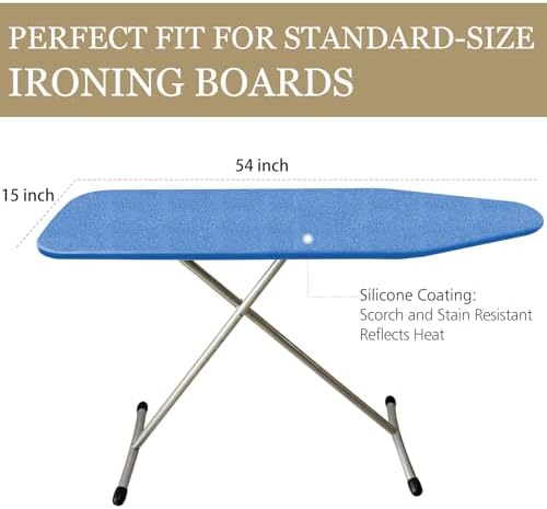 Ironing Board Cover and Pad, 15 x 54 Inch Standard Size, Extra Thick Padding - Image 2