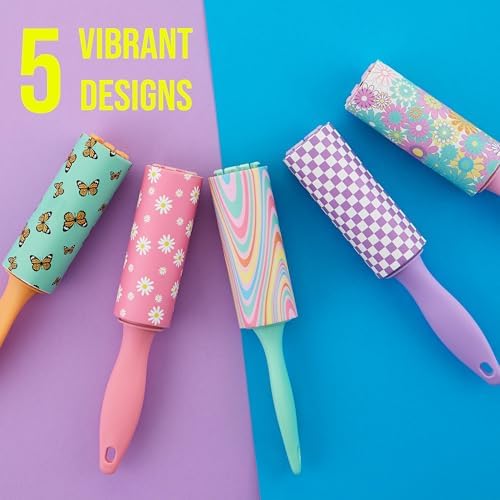 5pc Retro Mini Lint Roller Value Pack - Image 4