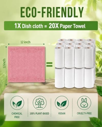 COOLMI Kitchen Dish Cloths, Easy-Rinse Dish Towels - Image 6