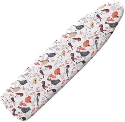 Bird Ironing Board Cover, Folk Art Hand Draw Birds Ironing Board Cover by Daulesho