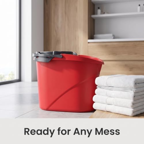 2.5 Gallon Mop Bucket with Wringer, Cleaning Bucket with Handle - Image 7