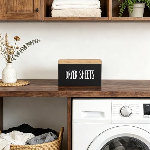 Dahey Dryer Sheet Holder, Laundry Wooden Container Holds 180 Sheets - Image 2