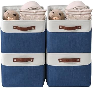 DECOMOMO Storage Bins, Large Fabric Storage Baskets by DECOMOMO