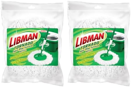 Libman Tornado Spin Mop Refill Microfiber Heads, 2 Pack by TheLibmanCompany