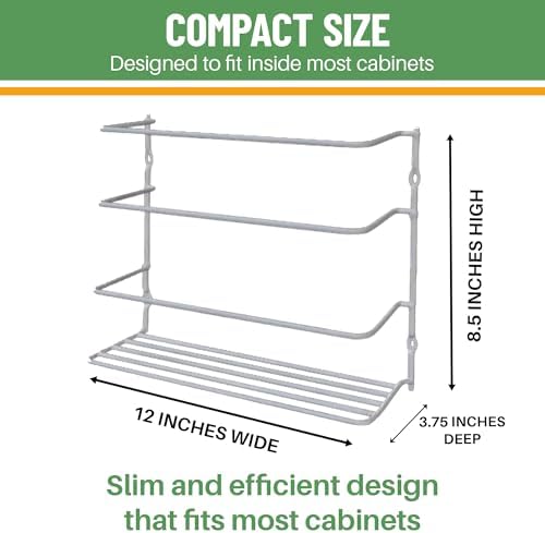 Evelots Kitchen Wrap & Food Bag Organizer Wall/Cabinet Mount - Image 5
