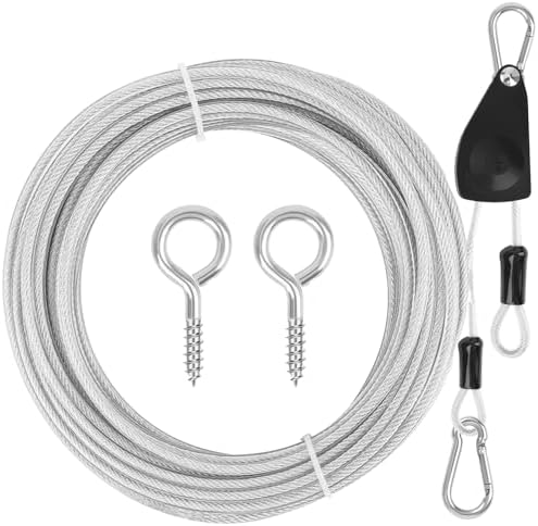 20FT/ 40FT Retractable Travel Clothesline, Adjustable Outdoor Clothesline by Anglekai