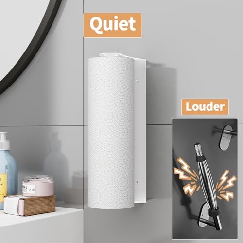 Paper Towel Holder Under Cabinet, Wall Mount, Adhesive or Drilling - Image 4