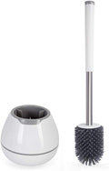 BOOMJOY Toilet Brush and Holder Set, Silicone Toilet Bowl Cleaner Brush by BOOMJOY