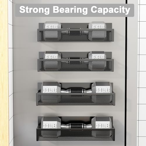 Aufworld Magnetic Spice Rack for Refrigerator, 4 Pack Magnetic Shelf, Fridge - Image 3