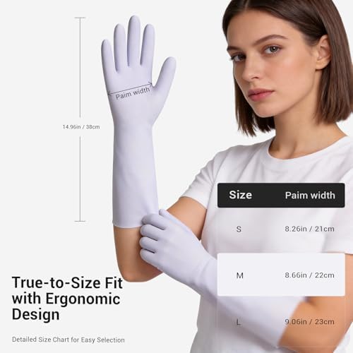 ThxToms 2 Pair Nitrile Dishwashing Cleaning Gloves, - Image 6