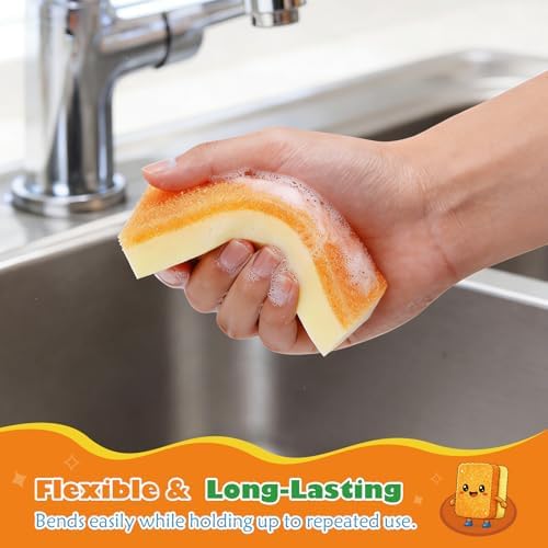 UNIMADE Scrub Sponge, Temperature Responsive Dual-Sided Cleaning Sponges - Image 5