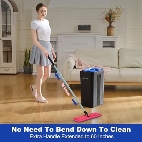 JOYMOOP Mop and Bucket with Wringer Set, Hands Free Flat Floor Mop and Bucket - Image 5
