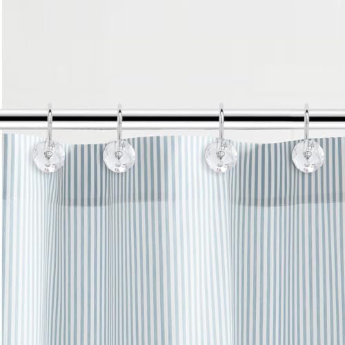 J&V TEXTILES Shower Curtain Hooks Rings, Rust Resistant Metal Double Glide - Image 2