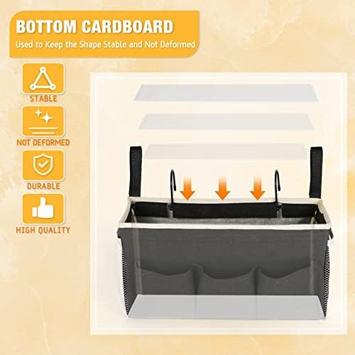 Lilithye Bedside Caddy, Bedside Storage Bag Hanging Organizer - Image 6