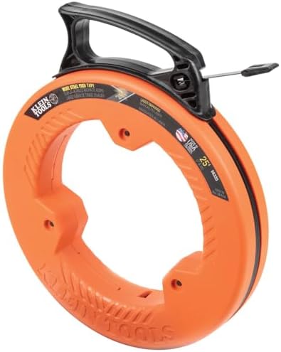 Klein Tools 56335 Flat Steel Electrical Fish Tape, 25-Foot 1/4-Inch Wide Spring by Unknown