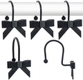 Decorative Shower Curtain Hooks, Luxury Bowknot Shower Curtain Rings, Modern by JTDTH